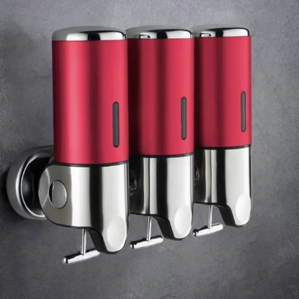 3 in1 Wall Mounted Shower Dispenser Bathroom Shower Pump Dispenser for Shower Gel Shampoo Soap(3*500ml)