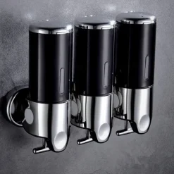 3 in1 Wall Mounted Shower Dispenser Bathroom Shower Pump Dispenser for Shower Gel Shampoo Soap(3*500ml)