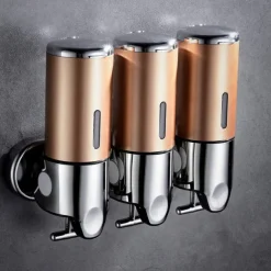 3 in1 Wall Mounted Shower Dispenser Bathroom Shower Pump Dispenser for Shower Gel Shampoo Soap(3*500ml)