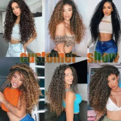 18 Inch 8 Packs Curly Crochet Hair Beach Curl Water Wave Crochet Hair Deep Wave Wavy Braids Curly Crochet Hair For Black Women
