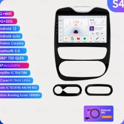 9 Inch Android 12 For Renault Clio 4 ZOE 2016-2019 Car Video Play Video Navigation stereo GPS Carplay