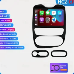 9 Inch Android 12 For Renault Clio 4 ZOE 2016-2019 Car Video Play Video Navigation stereo GPS Carplay