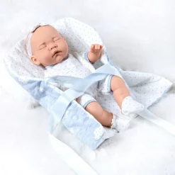 12 Inch Baby Doll with Soft Sleep Bassinet BedReborn Alive Doll Includes Clothes and AccessoriesBottlesFirst Baby Dolls for Toddlers 36 Months and Up