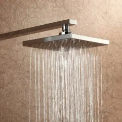7.9 Inch Basics Rainfall Shower Head Rectangular/Contemporary Shower Head Polished Chrome