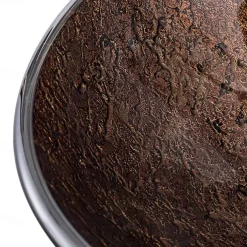 16.5 inch Bathroom Vessel Sink with Faucet Vintage Brass, Antique Tempered Glass Basin with Pop-Up Drain, Countertop Artistic Round Basin Bowl Set, Above Counter Vanity Sink