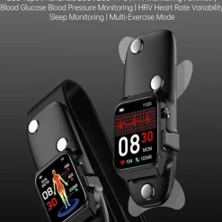 1.91 inch Cardica Blood Glucose Smart Watch ECG Monitoring Blood Pressure Body Temperature Smartwatch Men IP68 Waterproof Fitness Tracker