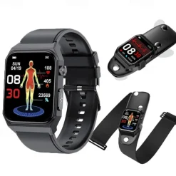 1.91 inch Cardica Blood Glucose Smart Watch ECG Monitoring Blood Pressure Body Temperature Smartwatch Men IP68 Waterproof Fitness Tracker