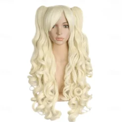 28 Inch/70 cm Lolita Long Curly 2 Ponytails Clip on Cosplay Wig