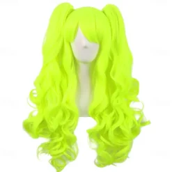 28 Inch/70 cm Lolita Long Curly 2 Ponytails Clip on Cosplay Wig