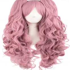 28 Inch/70 cm Lolita Long Curly 2 Ponytails Clip on Cosplay Wig