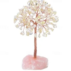 4.72 inch Crystal Tree of Life Healing Crystal Trees for Home Decor Office Desk Decor Living Room Decor Handmade Bonsai Trees for Positive Energy Money Good Luck Birthday Gifts for Women Mom
