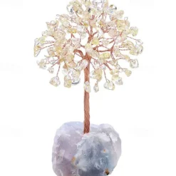 4.72 inch Crystal Tree of Life Healing Crystal Trees for Home Decor Office Desk Decor Living Room Decor Handmade Bonsai Trees for Positive Energy Money Good Luck Birthday Gifts for Women Mom