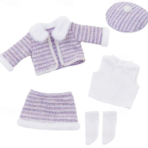 18 Inch Doll Clothes and Accessories Winter Doll Outfits Set Coat Trousers for 18 Inch Doll Girls Gifts(WITHOUT DOLL)