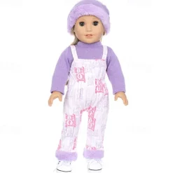 18 Inch Doll Clothes and Accessories Winter Doll Outfits Set Coat Trousers for 18 Inch Doll Girls Gifts(WITHOUT DOLL)