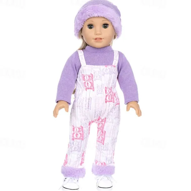 18 Inch Doll Clothes and Accessories Winter Doll Outfits Set Coat Trousers for 18 Inch Doll Girls Gifts(WITHOUT DOLL)