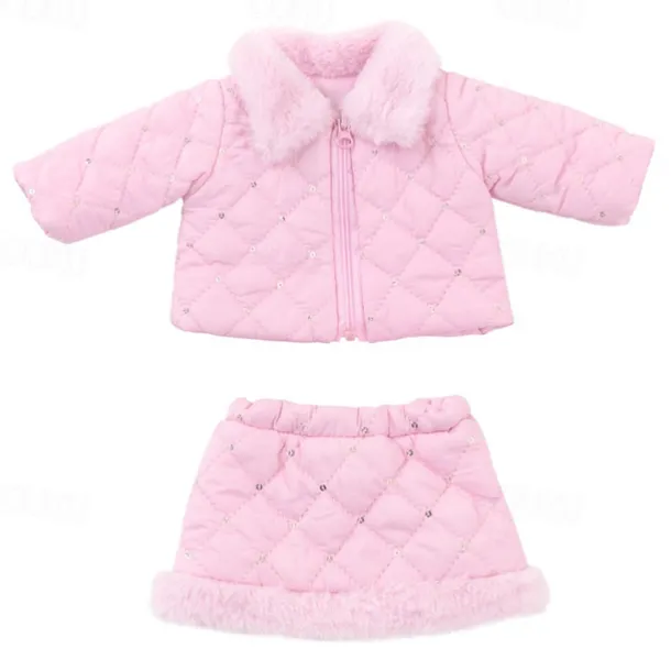 18 Inch Doll Clothes and Accessories Winter Doll Outfits Set Coat Trousers for 18 Inch Doll Girls Gifts(WITHOUT DOLL)