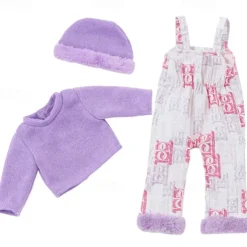 18 Inch Doll Clothes and Accessories Winter Doll Outfits Set Coat Trousers for 18 Inch Doll Girls Gifts(WITHOUT DOLL)