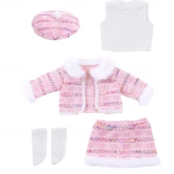 18 Inch Doll Clothes and Accessories Winter Doll Outfits Set Coat Trousers for 18 Inch Doll Girls Gifts(WITHOUT DOLL)
