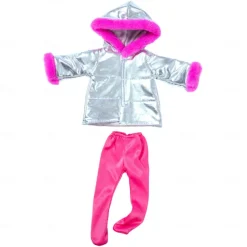 18 Inch Doll Clothes and Accessories Winter Doll Outfits Set Coat Trousers for 18 Inch Doll Girls Gifts(WITHOUT DOLL)