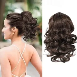 10 Inch Drawstring Ponytail Extension,Short Loose Wavy Pony Tails Hair Extensions Synthetic Hair Pieces for Women Daily Use