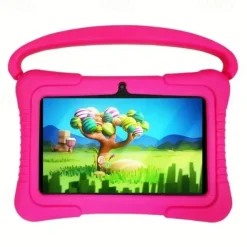 7 Inch Kids Education Tablet PC 2GB RAM32G ROM , Safety Eye Protection Screen, WiFi, Dual Camera , Games, Parental Lock, Study PC With Silicone Protect Case