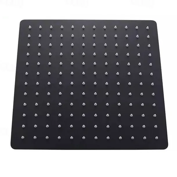 16 Inch Matte Black Shower Faucets Set, Rainfall Concealed Shower System Solid Brass with 3-Function Handheld, Handshower Ceiling Mounted Combo Set Shower Faucet with Valve Body and Trim