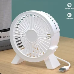 4 Inch Mini USB Fan Portable DC Desk Cooler Cooling for Notebook Laptop Personal Adjustment Fan Table Fan Home Office Outdoor Summer Supplies Use Tiny Air Cooler Fan Gift