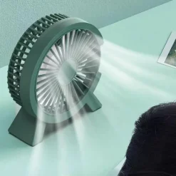 4 Inch Mini USB Fan Portable DC Desk Cooler Cooling for Notebook Laptop Personal Adjustment Fan Table Fan Home Office Outdoor Summer Supplies Use Tiny Air Cooler Fan Gift