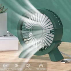 4 Inch Mini USB Fan Portable DC Desk Cooler Cooling for Notebook Laptop Personal Adjustment Fan Table Fan Home Office Outdoor Summer Supplies Use Tiny Air Cooler Fan Gift