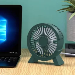 4 Inch Mini USB Fan Portable DC Desk Cooler Cooling for Notebook Laptop Personal Adjustment Fan Table Fan Home Office Outdoor Summer Supplies Use Tiny Air Cooler Fan Gift