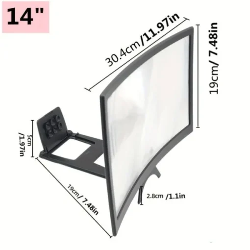 14 Inch Mobile Phone Screen Amplifier Mobile Phone Extension Mirror Mobile Phone Holder