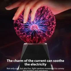 3.5/4/5/6/8 Inch Plasma Ball Static Electricity Ball Touch Sound Sensitive Plasma Globe USB Plug-in for Party Home Science Decoration Birthday Halloween Atmosphere Electric Ball Lighting