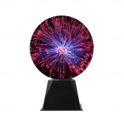 3.5/4/5/6/8 Inch Plasma Ball Static Electricity Ball Touch Sound Sensitive Plasma Globe USB Plug-in for Party Home Science Decoration Birthday Halloween Atmosphere Electric Ball Lighting