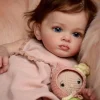 24 inch Reborn Baby Doll Finished Reborn Toddler Girl Doll Tutti Hand Paint Doll High Quality 3D skin multiple Layers Painting Visible Veins for Christmas Gifts