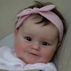 20 inch Reborn Baby Doll Full Body Silicone Waterproof Reborn Maddie Doll Hand-Detailed Painting with Visible Veins Lifelike 3D Skin Tone