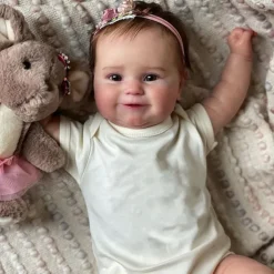 20 inch Reborn Baby Doll Full Body Silicone Waterproof Reborn Maddie Doll Hand-Detailed Painting with Visible Veins Lifelike 3D Skin Tone