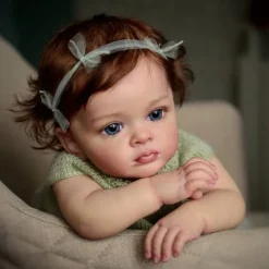 24 inch Reborn Baby Doll Reborn Doll Tutti Toddler Girl with Genesis Paint High Quality 3D skin multiple Layers Painting Visible Vein