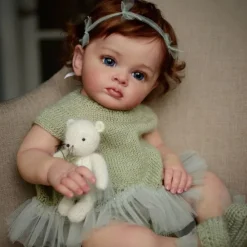 24 inch Reborn Baby Doll Reborn Doll Tutti Toddler Girl with Genesis Paint High Quality 3D skin multiple Layers Painting Visible Vein