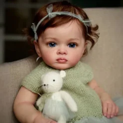 24 inch Reborn Baby Doll Reborn Doll Tutti Toddler Girl with Genesis Paint High Quality 3D skin multiple Layers Painting Visible Vein
