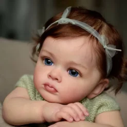 24 inch Reborn Baby Doll Reborn Doll Tutti Toddler Girl with Genesis Paint High Quality 3D skin multiple Layers Painting Visible Vein