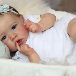 22 inch Reborn Doll Baby & Toddler Toy Reborn Toddler Doll Doll Reborn Baby Doll Baby Baby Boy Baby Girl Reborn Baby Doll Saskia Newborn lifelike Gift Hand Made Non Toxic Vinyl W-05 with Clothes and
