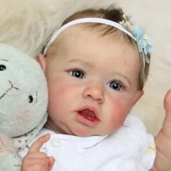 22 inch Reborn Doll Baby & Toddler Toy Reborn Toddler Doll Doll Reborn Baby Doll Baby Baby Boy Baby Girl Reborn Baby Doll Saskia Newborn lifelike Gift Hand Made Non Toxic Vinyl W-05 with Clothes and