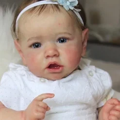 22 inch Reborn Doll Baby & Toddler Toy Reborn Toddler Doll Doll Reborn Baby Doll Baby Baby Boy Baby Girl Reborn Baby Doll Saskia Newborn lifelike Gift Hand Made Non Toxic Vinyl W-05 with Clothes and