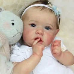 22 inch Reborn Doll Baby & Toddler Toy Reborn Toddler Doll Doll Reborn Baby Doll Baby Baby Boy Baby Girl Reborn Baby Doll Saskia Newborn lifelike Gift Hand Made Non Toxic Vinyl W-05 with Clothes and