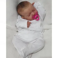 20 inch Reborn Doll Baby & Toddler Toy Reborn Toddler Doll Reborn Baby Doll Newborn lifelike Gift Hand Made Non Toxic 3/4 Silicone Limbs and Cotton Filled Body with Clothes for Christmas Gifts