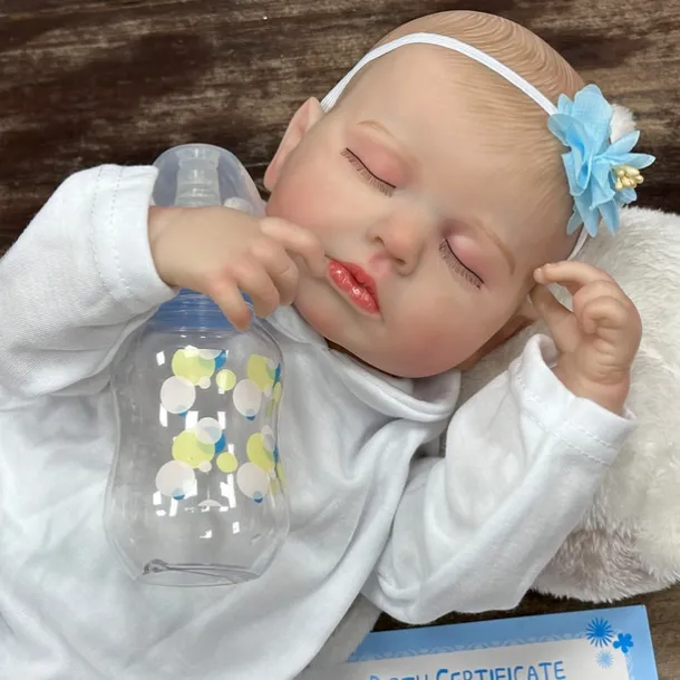 20 inch Reborn Doll Baby & Toddler Toy Reborn Toddler Doll Doll Reborn Baby Doll Baby Reborn Baby Doll Loulou Newborn lifelike Gift Hand Made Non Toxic Silicone Vinyl LOULOU with Clothes and