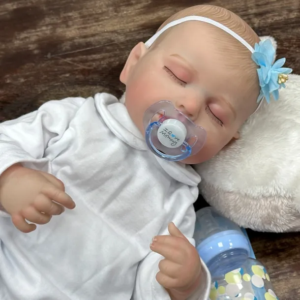 20 inch Reborn Doll Baby & Toddler Toy Reborn Toddler Doll Doll Reborn Baby Doll Baby Reborn Baby Doll Loulou Newborn lifelike Gift Hand Made Non Toxic Silicone Vinyl LOULOU with Clothes and