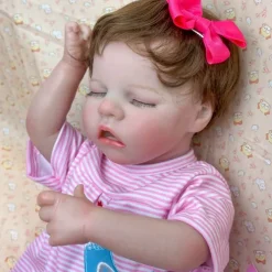 18 inch Reborn Doll Baby & Toddler Toy Reborn Toddler Doll Doll Reborn Baby Doll Baby Baby Girl Reborn Baby Doll Twins A Newborn lifelike Gift Hand Made Non Toxic Vinyl W-031733 with Clothes and