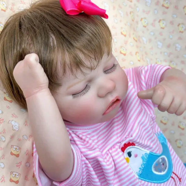 18 inch Reborn Doll Baby & Toddler Toy Reborn Toddler Doll Doll Reborn Baby Doll Baby Baby Girl Reborn Baby Doll Twins A Newborn lifelike Gift Hand Made Non Toxic Vinyl W-031733 with Clothes and
