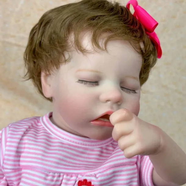 18 inch Reborn Doll Baby & Toddler Toy Reborn Toddler Doll Doll Reborn Baby Doll Baby Baby Girl Reborn Baby Doll Twins A Newborn lifelike Gift Hand Made Non Toxic Vinyl W-031733 with Clothes and